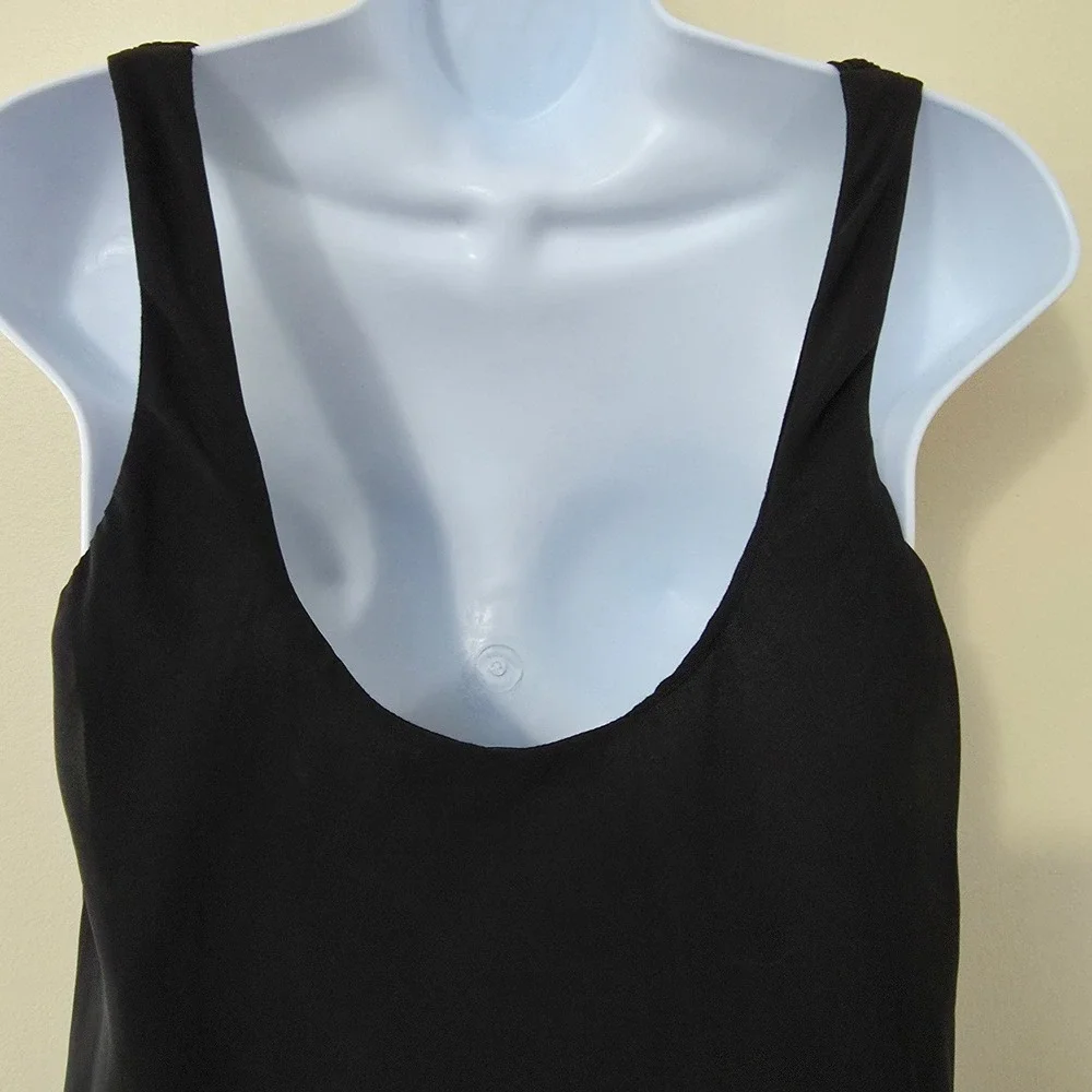 Black Witchy Sheer Overlay Slip Dress Sz S Goth Cowl Sleeveless Whimsigoth Fairy